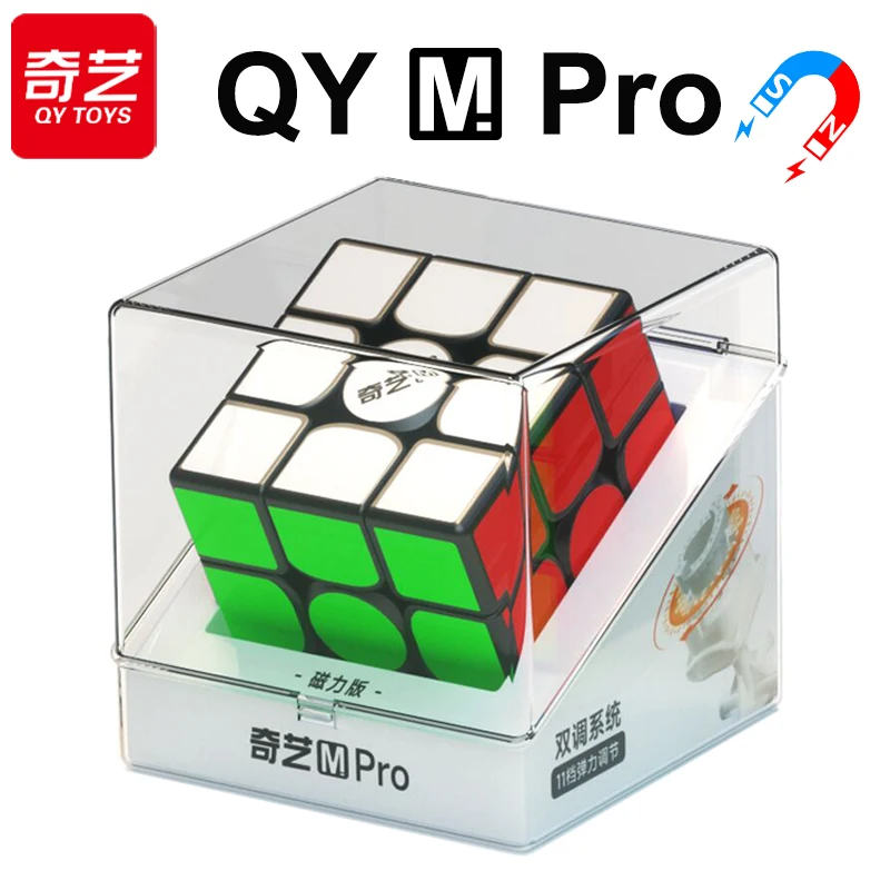 

QiYi Speedcube M Pro Magnetic Magic Cube 3x3x3 Professional 3x3 QY 3M Speed Puzzle 3×3 Children Fidget Toy Gift Game Cubo Magico