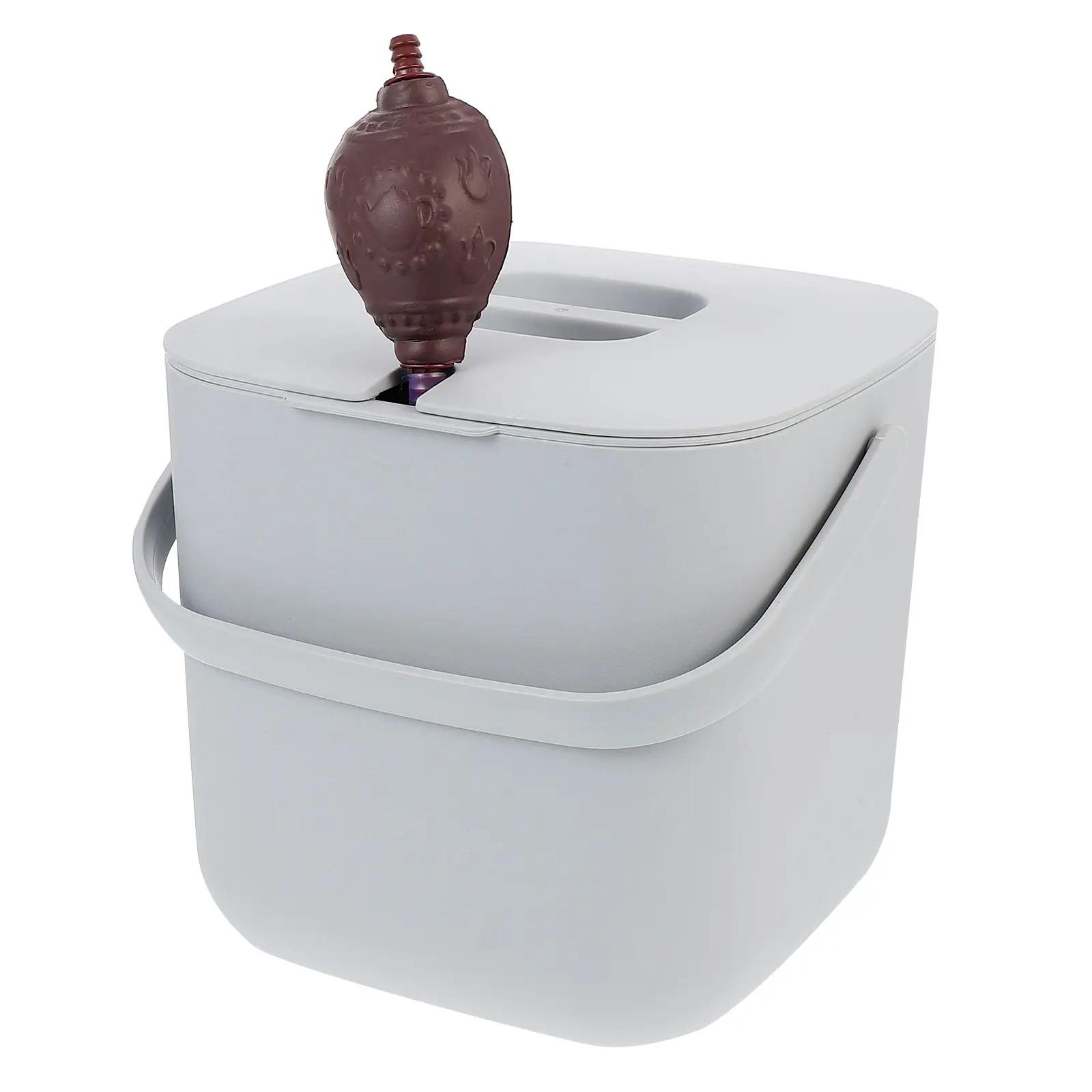 

Tea Dross Bucket Plastic Storage Holder Gray Color Random Pattern Large Capacity Home Kitchen Hotel Office Use Practical Design