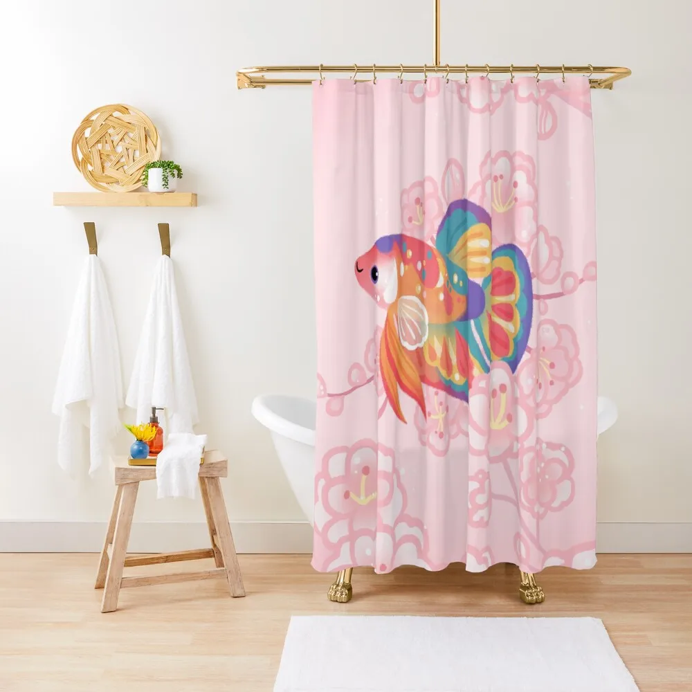 

Koi betta Shower Curtain Set For Bathroom Curtains For Bathrooms Waterproof Fabric Bathroom Curtains