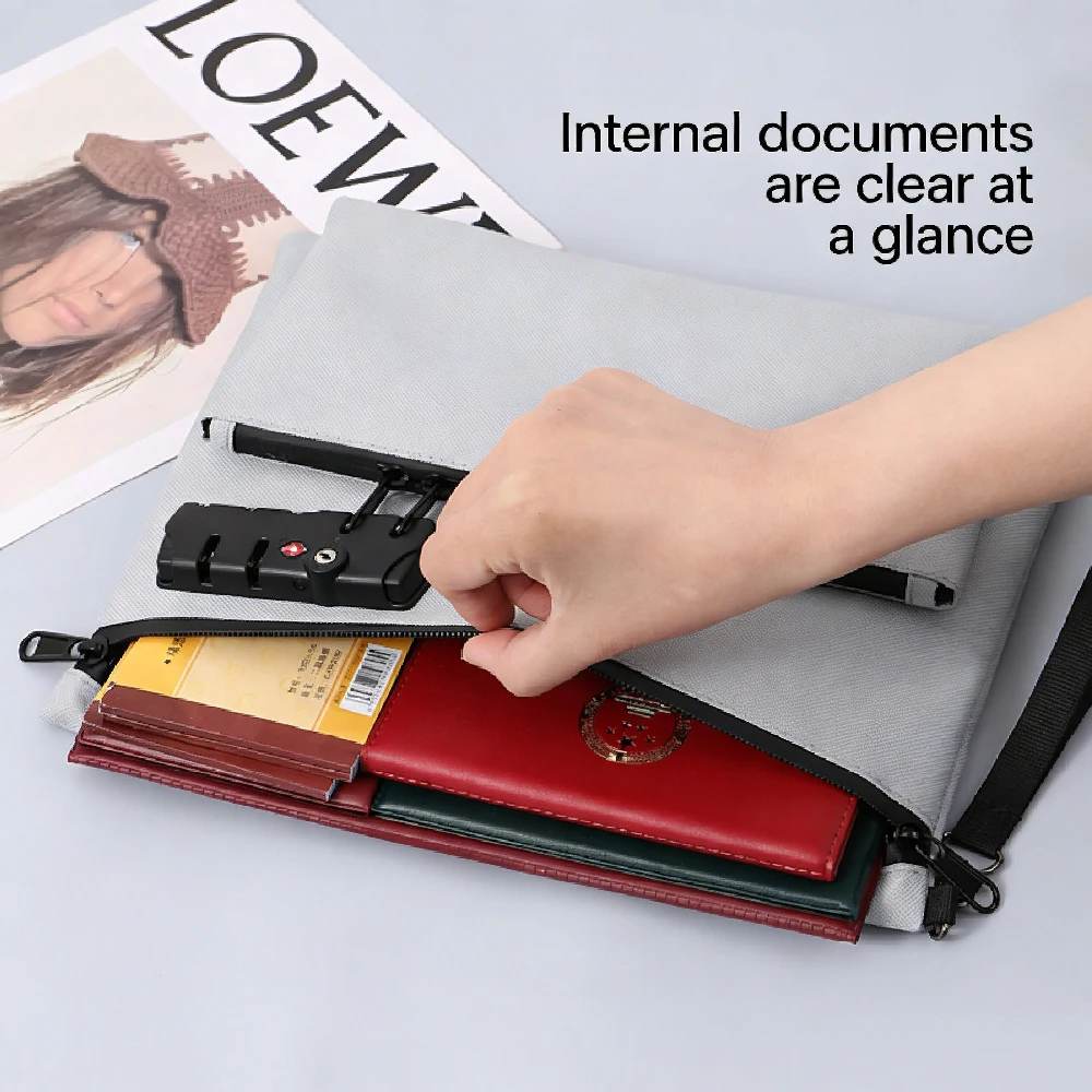 1Pcs Double Layer Fireproof Fi - Home Office Passport 评论和价格