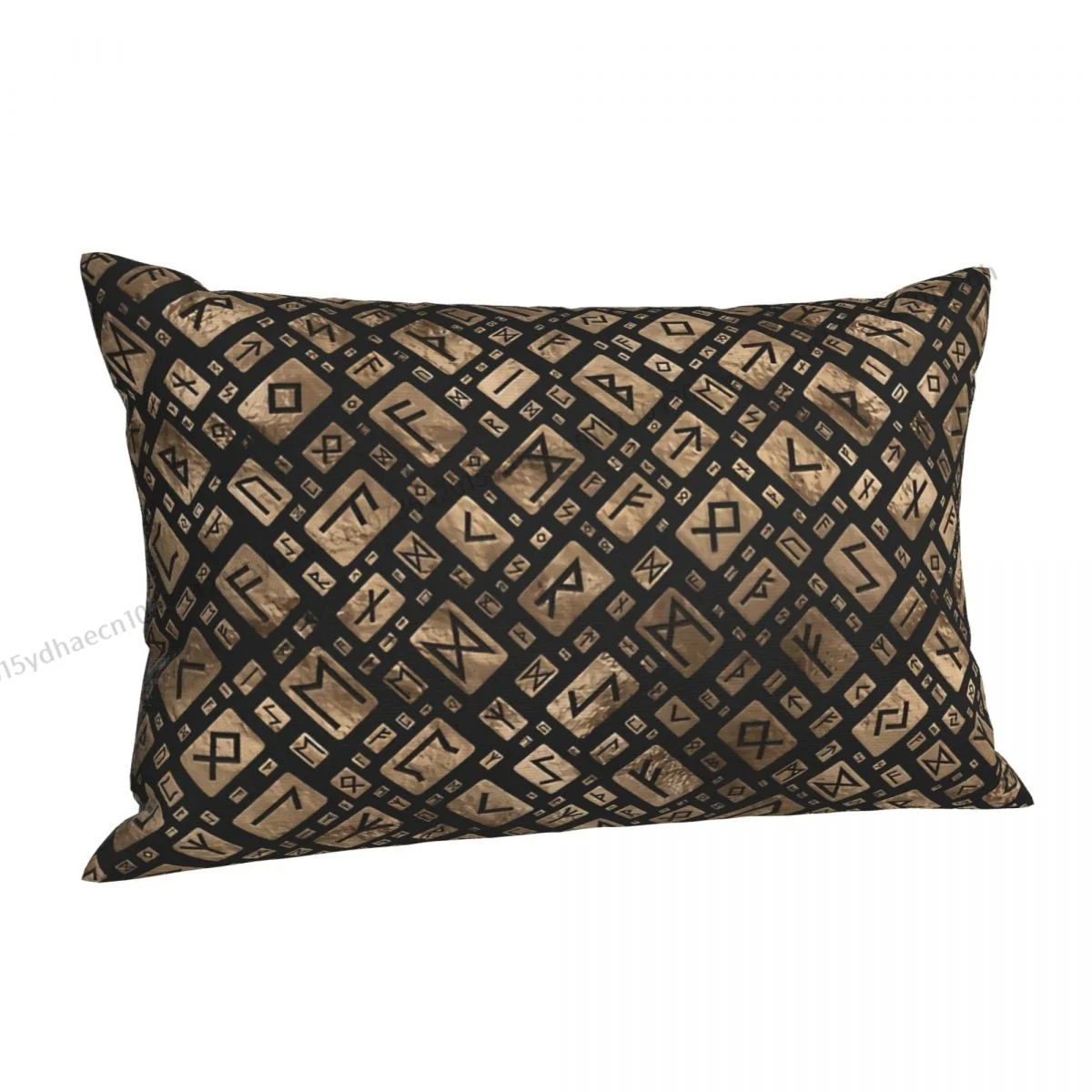 Elder Runes Futhark Wood Printed Pillow Case Viking Style Backpack Coussin Covers Washable Home Decor Pillowcase