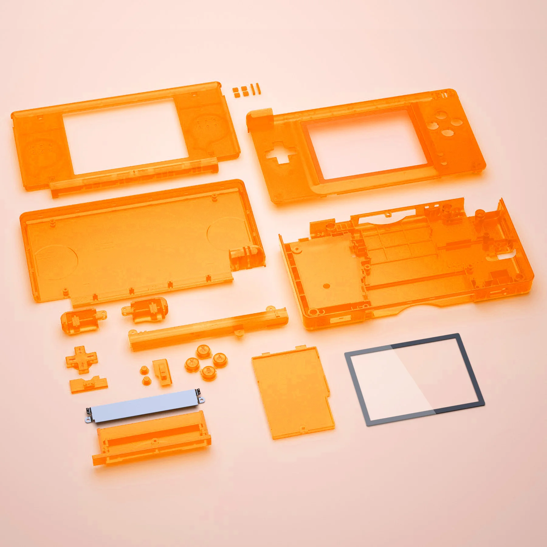 eXtremeRate vervangende volledige behuizing voor Nintendo DS Lite voor NDSL - helder oranje