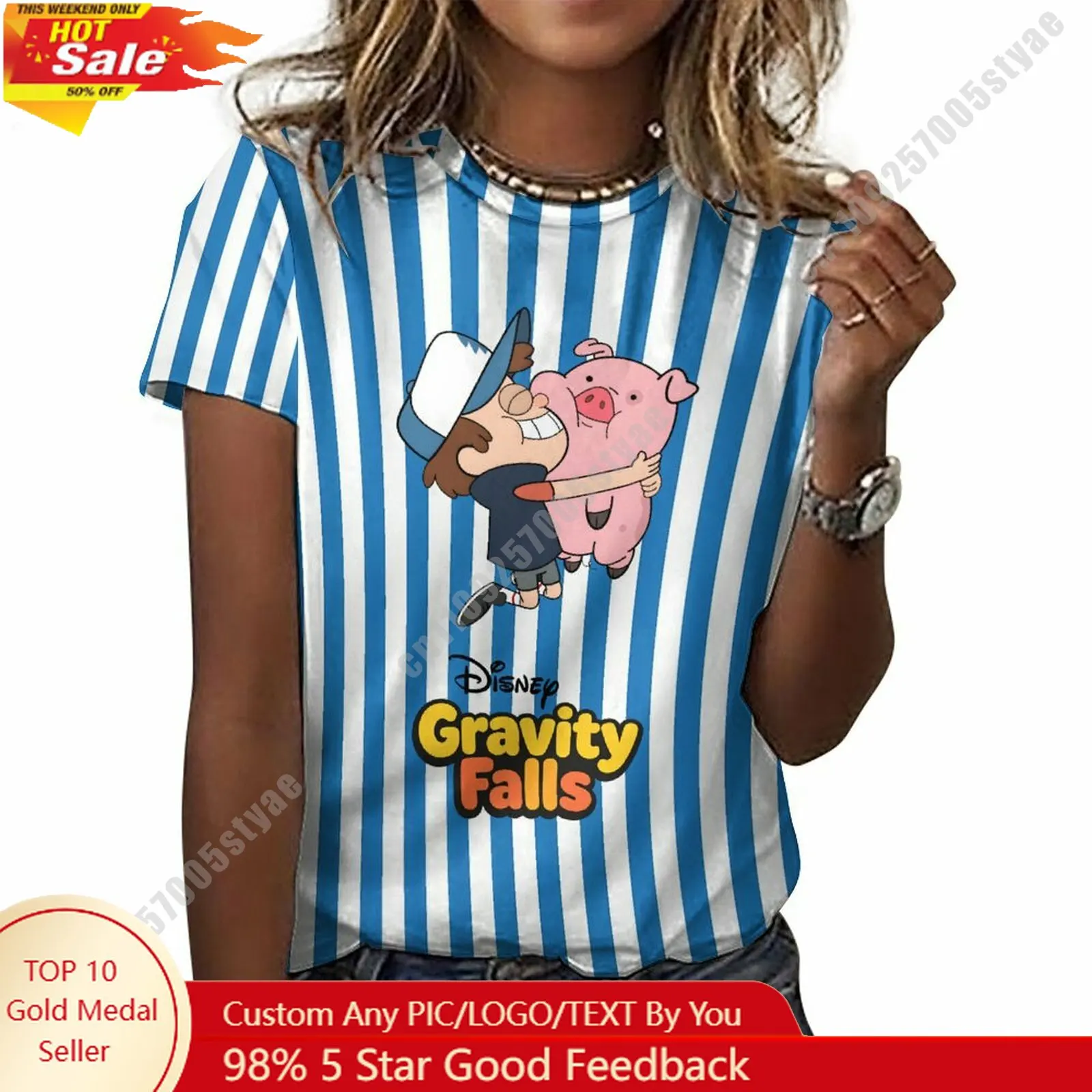 

Dipper Pines T Shirt Disney Cartoon Custom Your Own Cotton Tee Personalized Photo Text Casual Street Style Short Sleeved Top