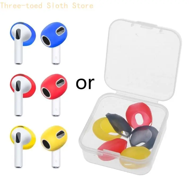 Bonbonfarbene Ohrstöpsel für Pods, 3 Ohrstöpsel, In-Ear-Ohrhörer, Ohrpolster, Kopfhörer-Abdeckungen, Ohrpolster, buntes Silikon – Detail 10