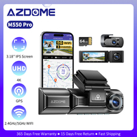 AZDOME M550 Pro Dash Cam Built-in GPS 5G WiFi 4K+1080P Dual Dash Camera for Cars 1440P+1080P+1080P Front and Rear Inside Car DVR