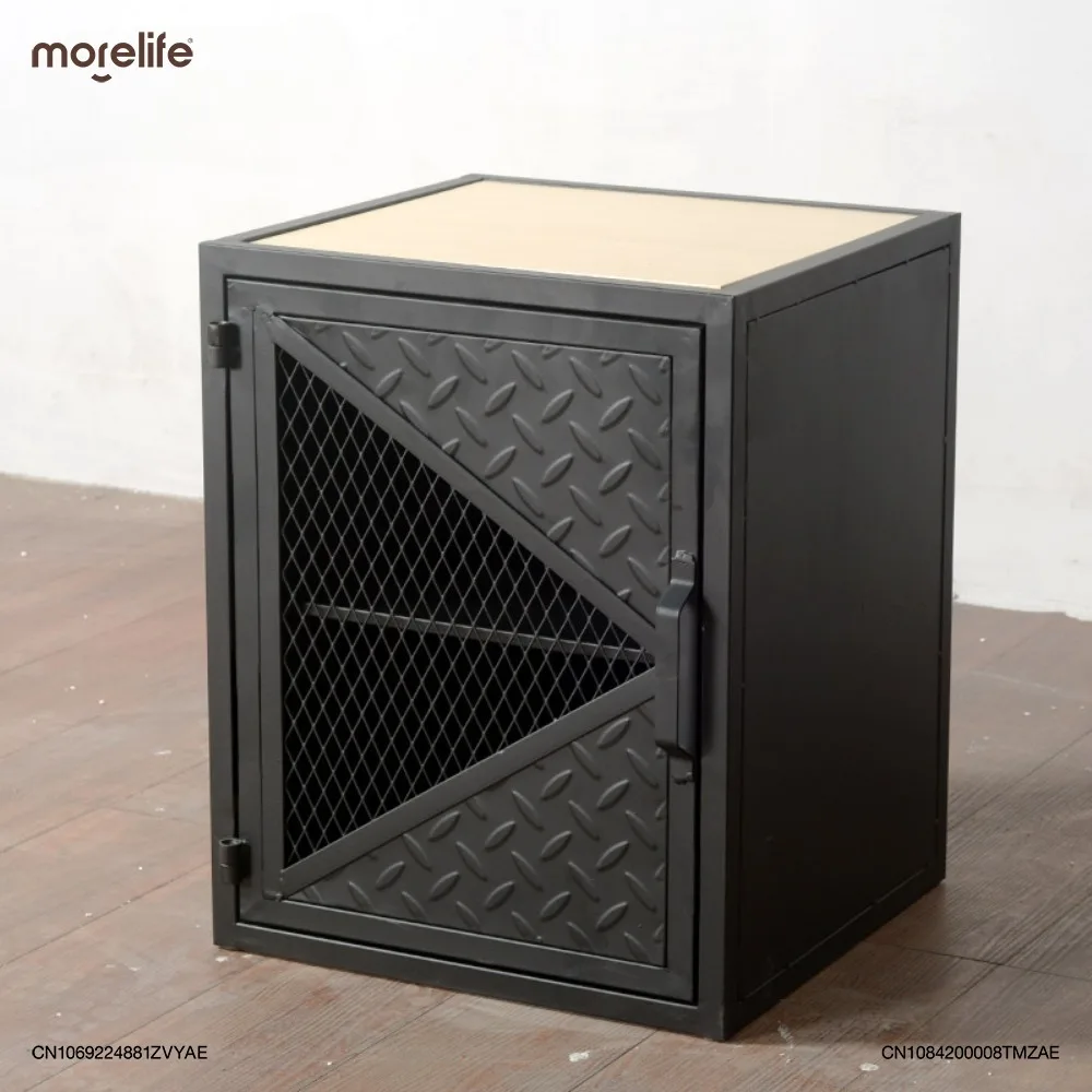 

Industrial Style Personalized Storage Cabinet Wrought Iron Bedroom Bedside Table Creative Creative Storage Cabinet Nightstand K1