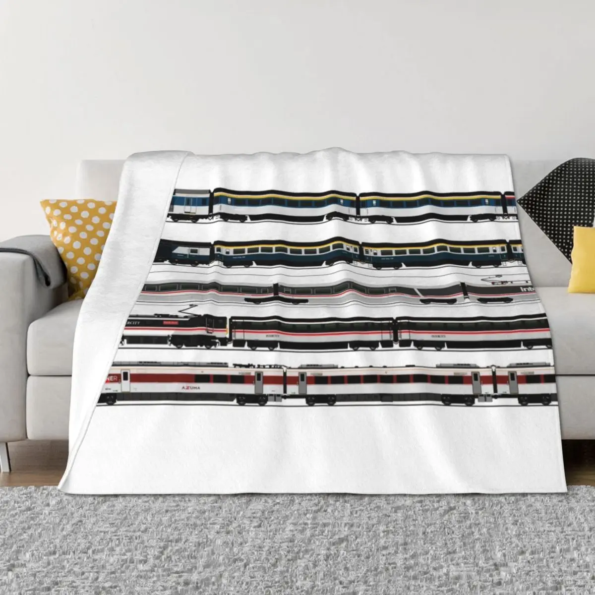 

BRITISH HIGH SPEED TRAINS Throw Blanket Custom Summer Tourist Multi-Purpose Blankets