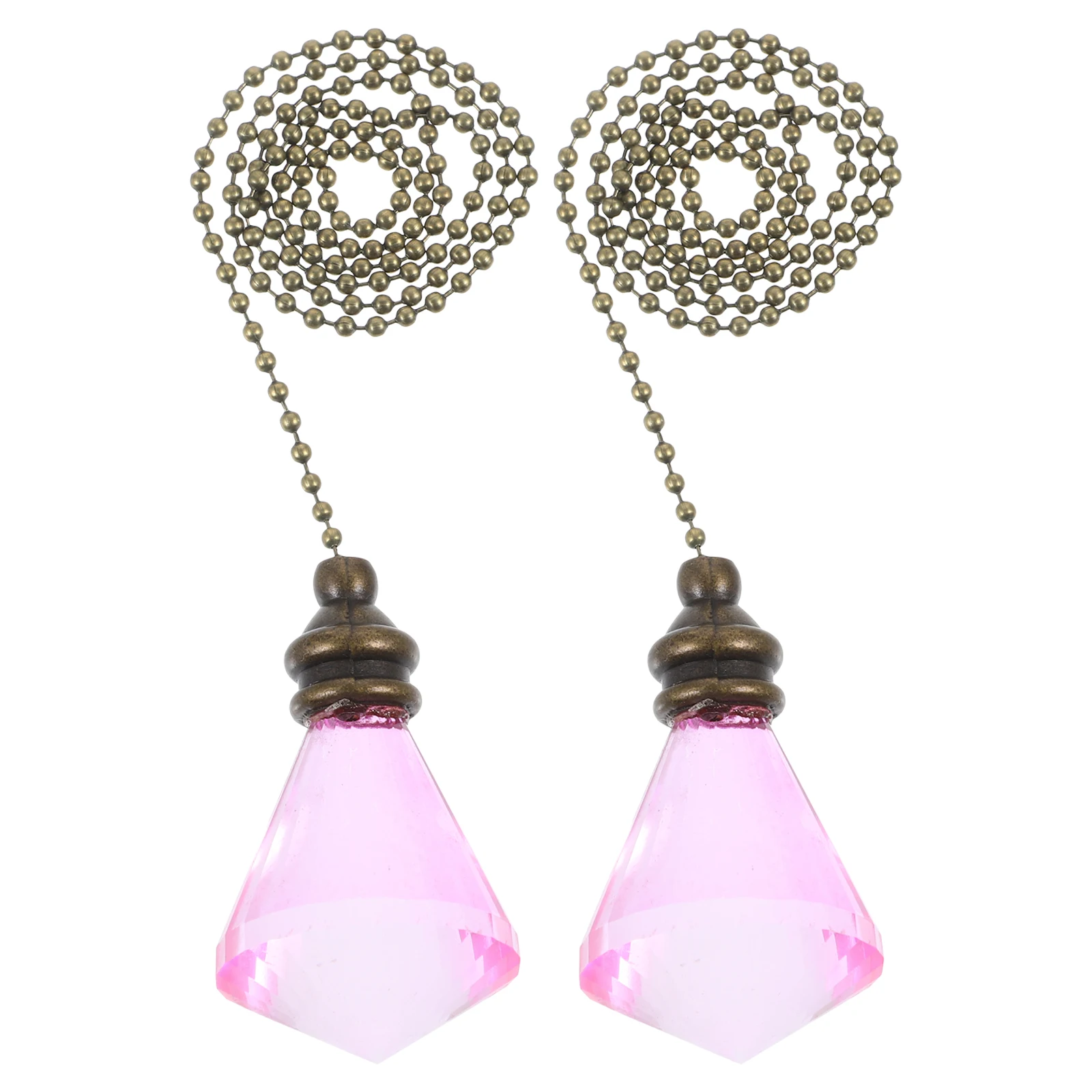 

2 шт., подвесной удлинитель из стеклянного бисера для потолочного вентилятора, декоративный вентилятор, удлинитель цепи, освещение, тянущая цепочка из бисера