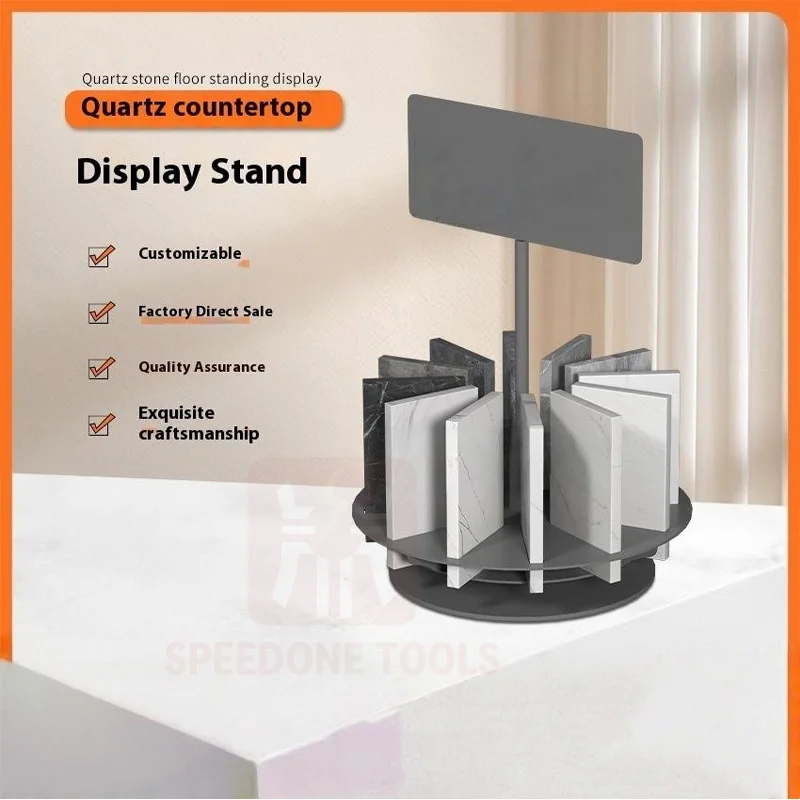 Heavy- Eco-friendly Foldable Metal Advertising Display Stand Easy Assembly Modern Style Tabletop Rack for Retail Shops