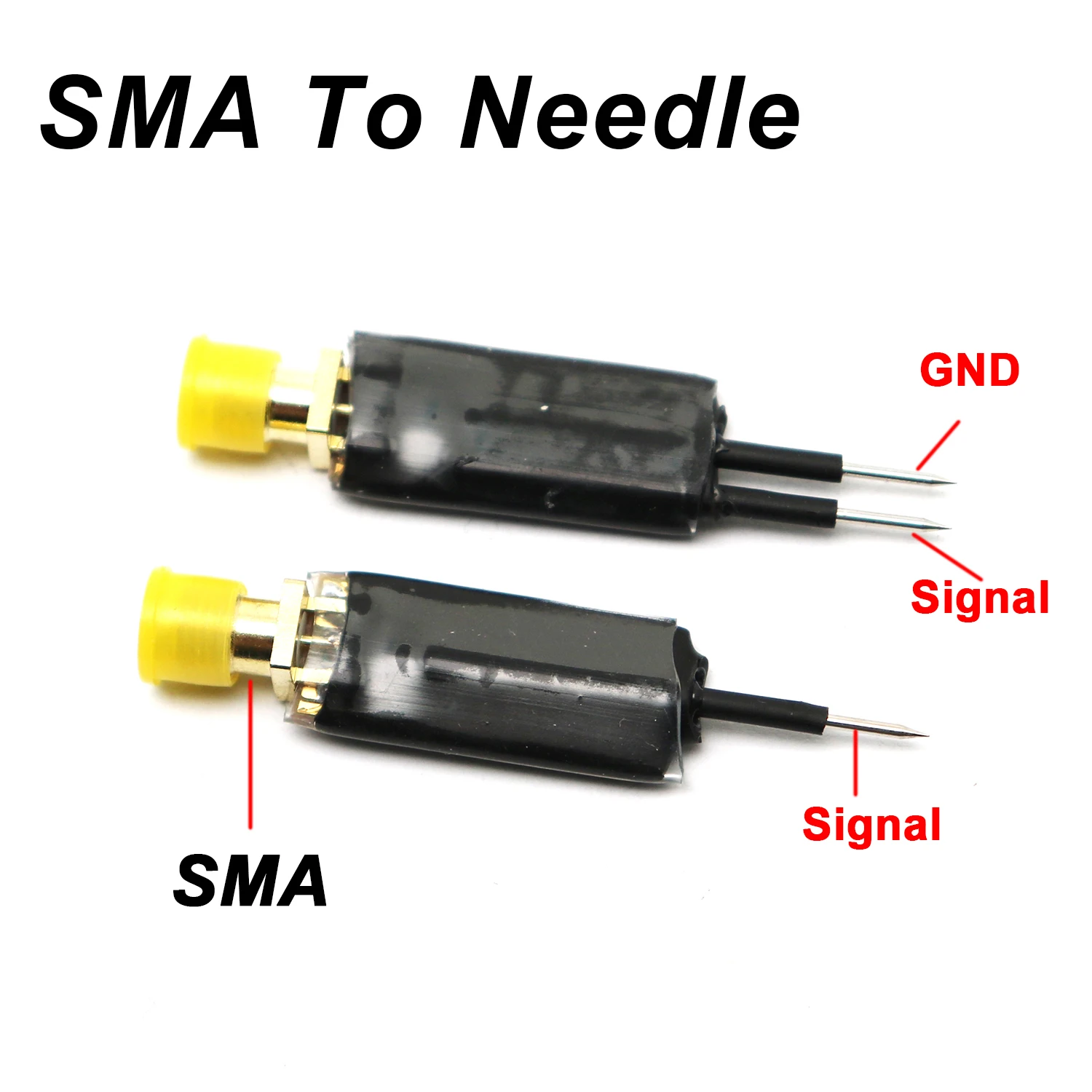 SMA RF Probe Test Adapter - Single/Dual Needle Pointed Tip for Spectrum Analyzer Signal Tracing, LNA Amplifier Ham Radio Debug