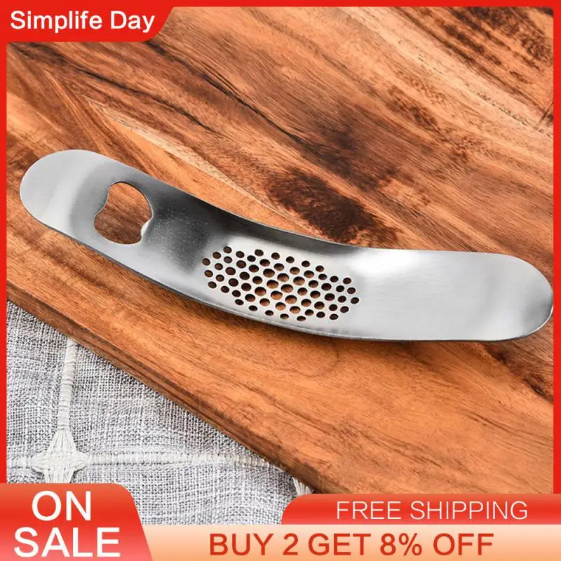 Ginger Grater Arc 2 In 1 Ginger Grinder Garlic Press Kitchen Gadgets Durable Multifunction 2-in-1 Garlic Press And Open Cover