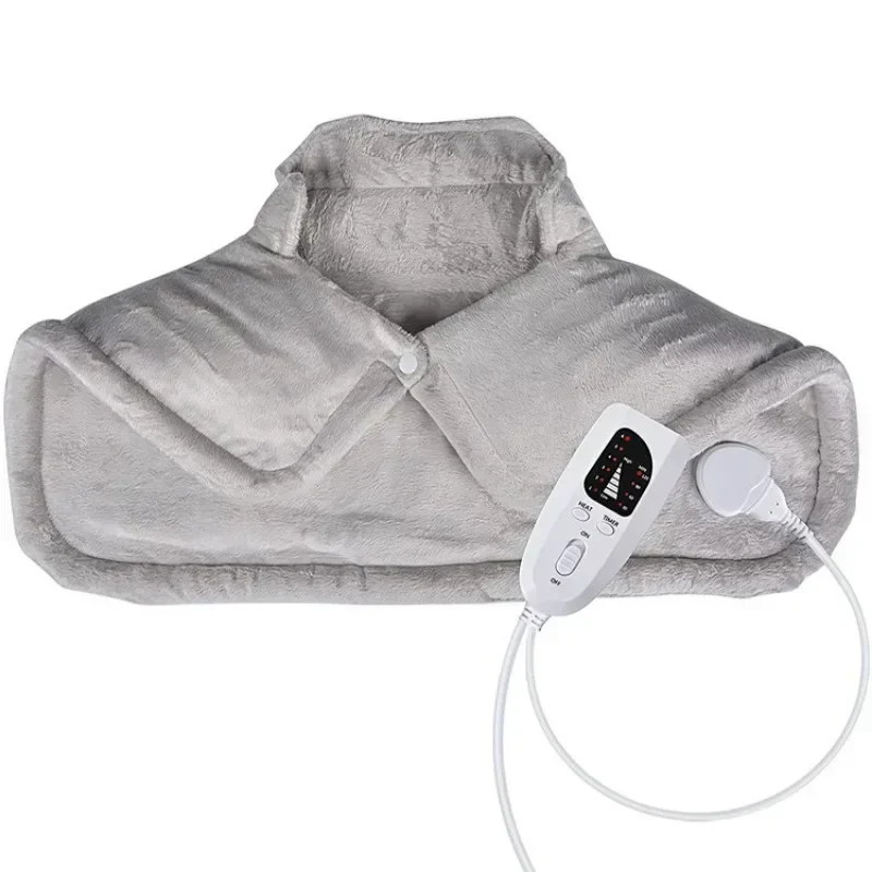 Electric Heating Pad Shoulder Neck Heated Massage Shawl Wrap Heat Therapy Pain Relief Winter Adjust Temperature Warmer Pads