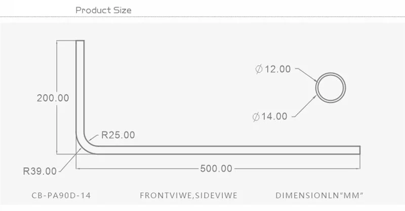 Imagem -02 - Bykski-pmma Tubo Rígido Acrílico Espessura Transparente Od14 mm Mais mm 20cm Mais 50cm Partes de um Conjunto