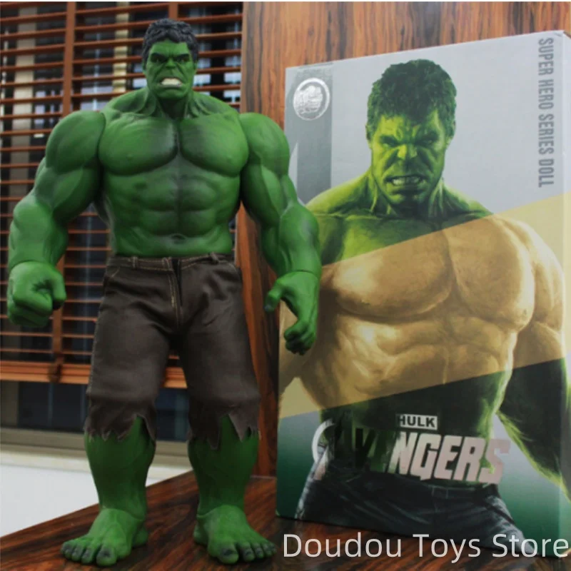 

55cm Marvel Anime Figures Hulk Action Characters Desktop Ornaments Large Model Boy Collection Toys Children'S Christmas Gift