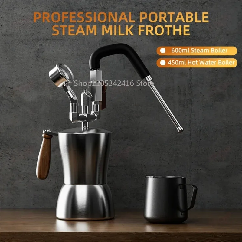 

Portable Stainless Steel Milk Frother, Steam Separator Accessory, Dry Vapor Tool for Daily Coffee Brewing at Home