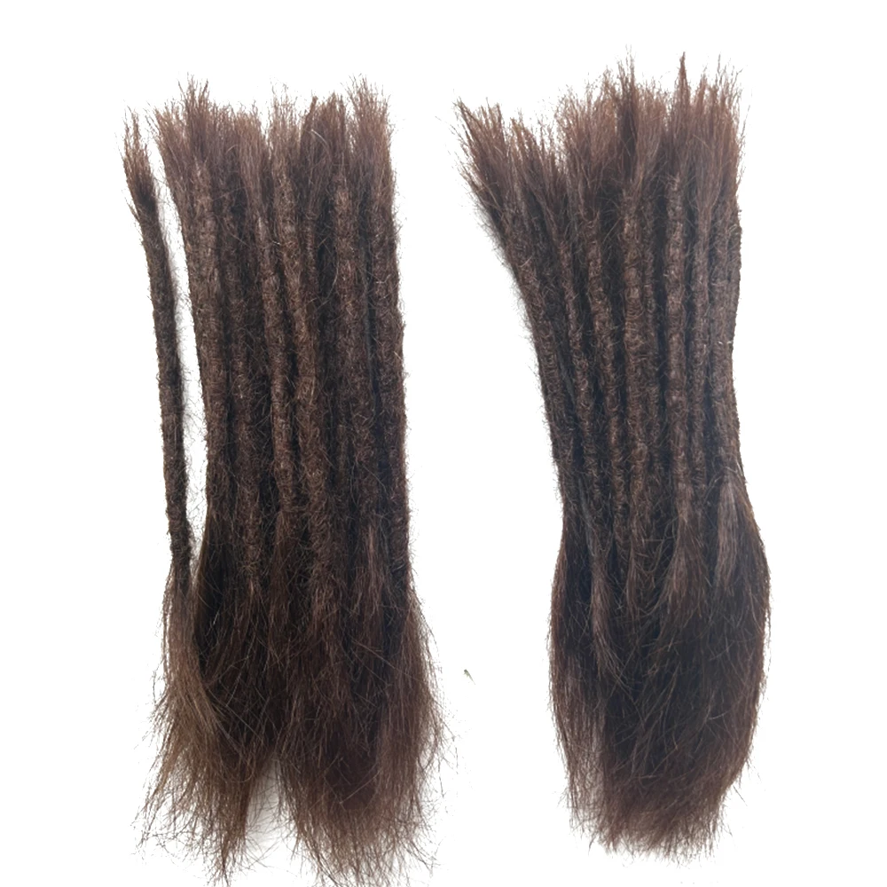 Crochet Gypsy Locs Caucasian Dreadlock Straight Ends Human Hair 60 Strands per Packs