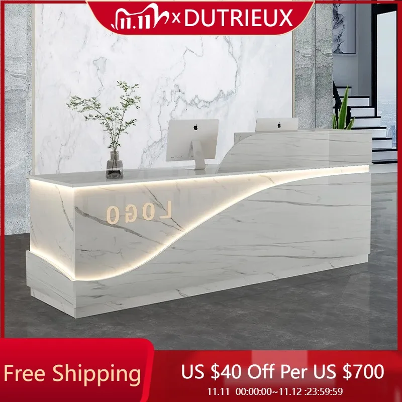 

Aesthetic Modern Reception Desk Simple Office Cashier Accent Creative Reception Desks Luxury Mostrador De Tienda Salon Furniture