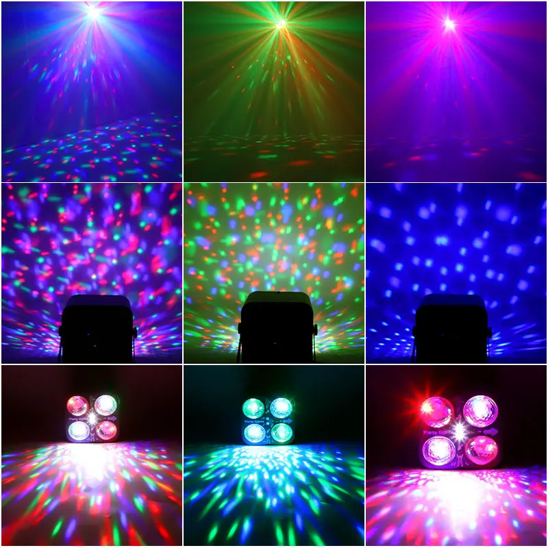 9W LED Magic Ball Light Rotating Stage Light with Remote Control Effect Atmosphere Lamp for Concert Club Party DJ Show Lamp