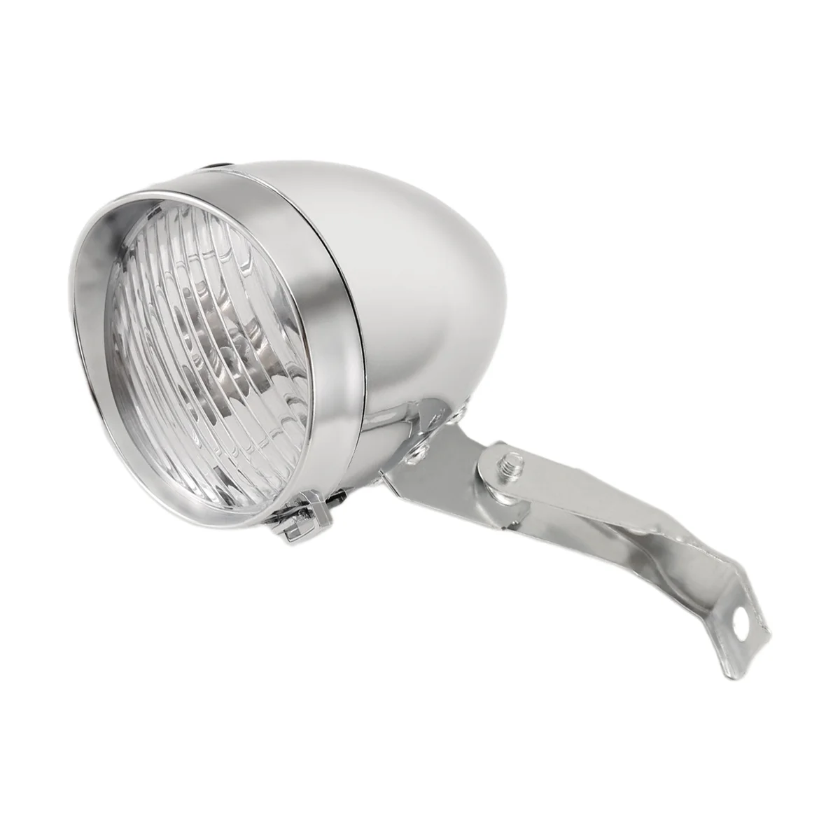 RUAI ريترو دراجة دراجة ملحق الجبهة دعامة إضاءة خمر 3LED المصباح (فضي)