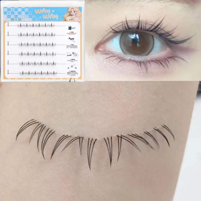 36 Reihen selbstklebende untere Wimpern, kein Kleber erforderlich, wiederverwendbar unter der Wimpern, koreanisches/Make-up, DIY, individuelle Manga-Wimperncluster