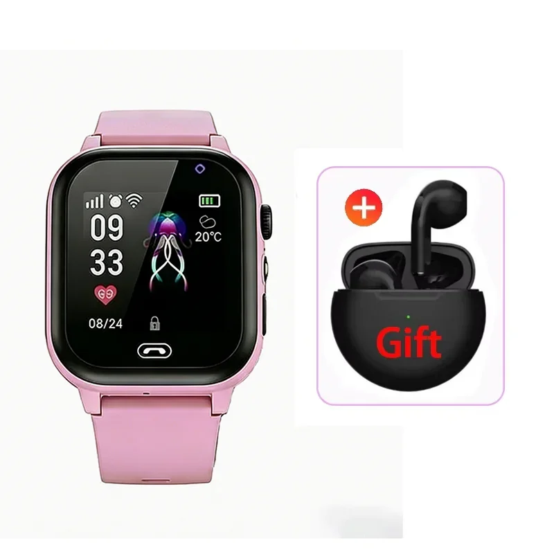Lenovo NEUE 5G GPS Kinder-Smartwatch mit Kamera, SOS-Anruf, Wasserdicht, SIM-Karten-Unterstützung, Kopfhörer, HD-Video, Kinder-Smartwatch für Jungen