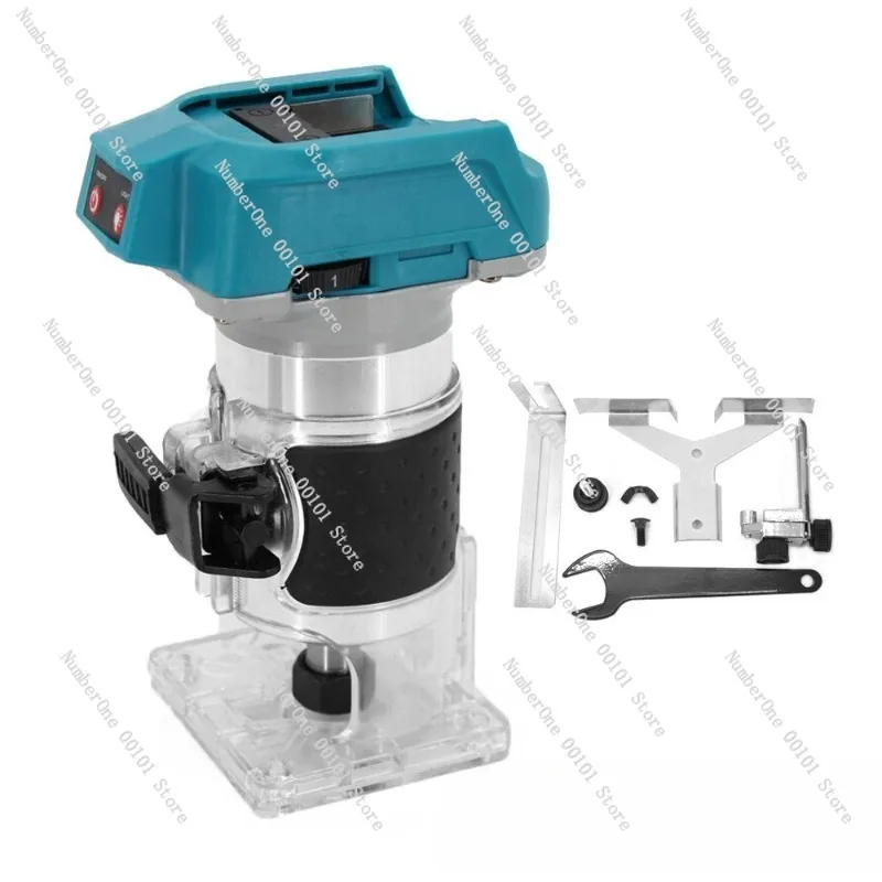 

Lithium Battery Rechargeable Edge Trimmer, Wood Board Slotting Tool for Drilling and Engraving, Compact Small Router Woodworking