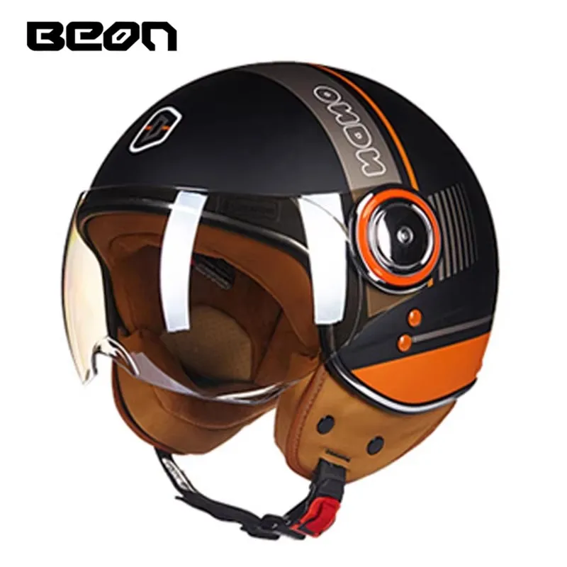 Capacete BEON 110B Open Face Motorcycle Helmet beon motorbike casco Jet Vintage Retro helmets scooter ECE certification view 5