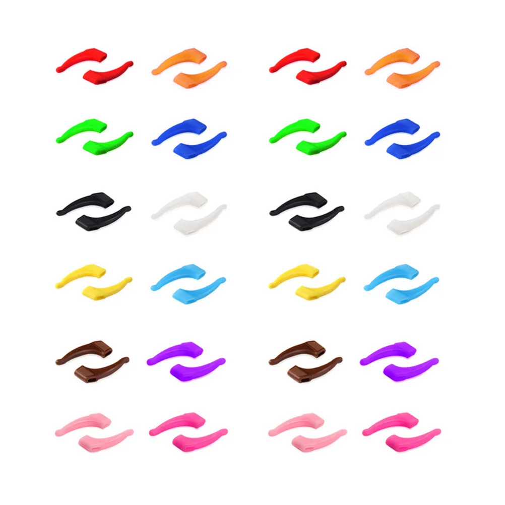 

24 Pair Anti Slip Silicone Ear Pads for Eyeglasses Glasses Antiskid Fit Most Types Sports Exercise Non Skid Eyewear Labor