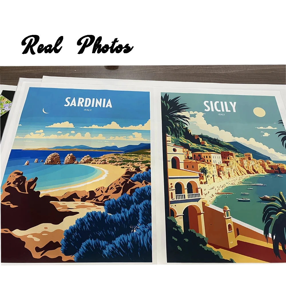 لشبونة الجدار ملصق فني السفر الفن يطبع البرتغال الحد الأدنى قماش اللوحة جنوب فرنسا يطبع النرويج Fjords السفر ديكور