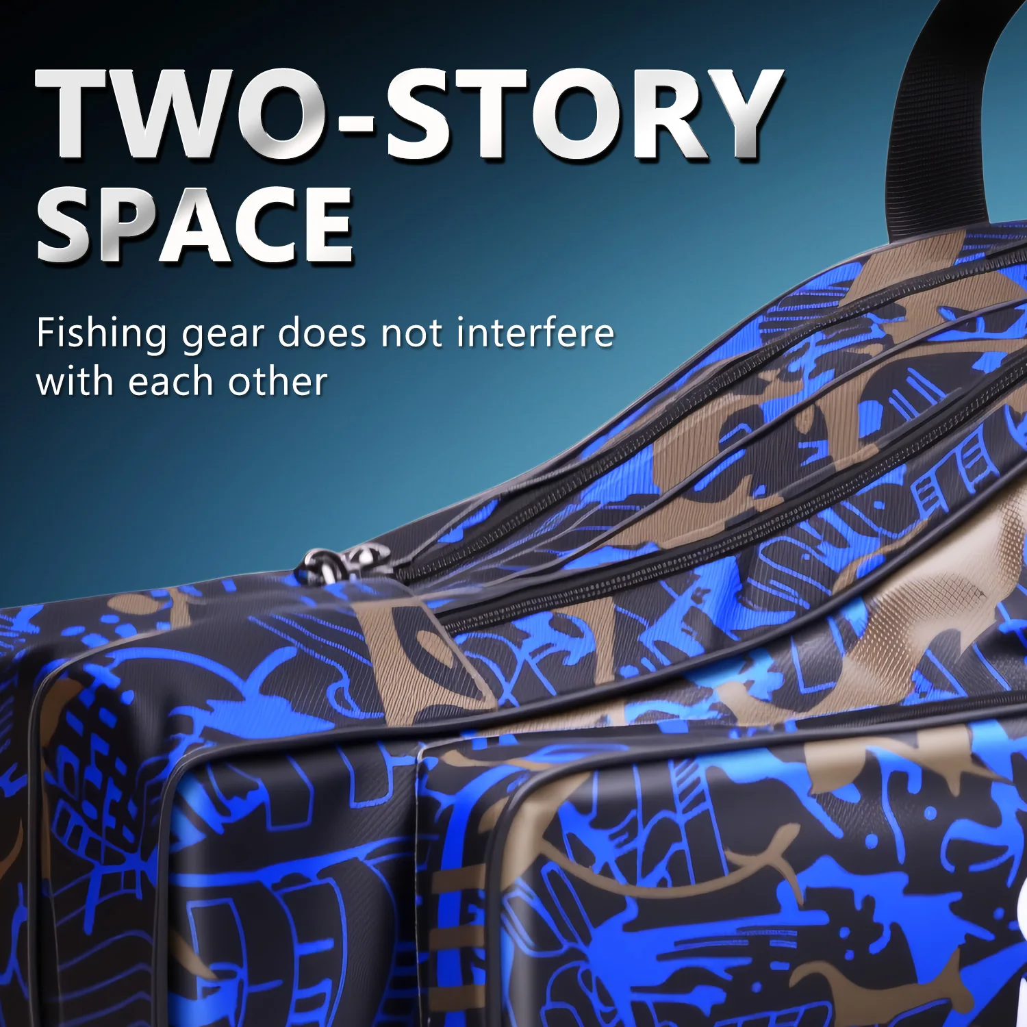 Sougayilang 80/130cm Angelruten-Aufbewahrungstasche aus Oxford-Gewebe, große Kapazität, Angelruten-Tasche, Organizer für Angelausrüstung, Karpfenangel-Tasche, Pesca – Detail 8