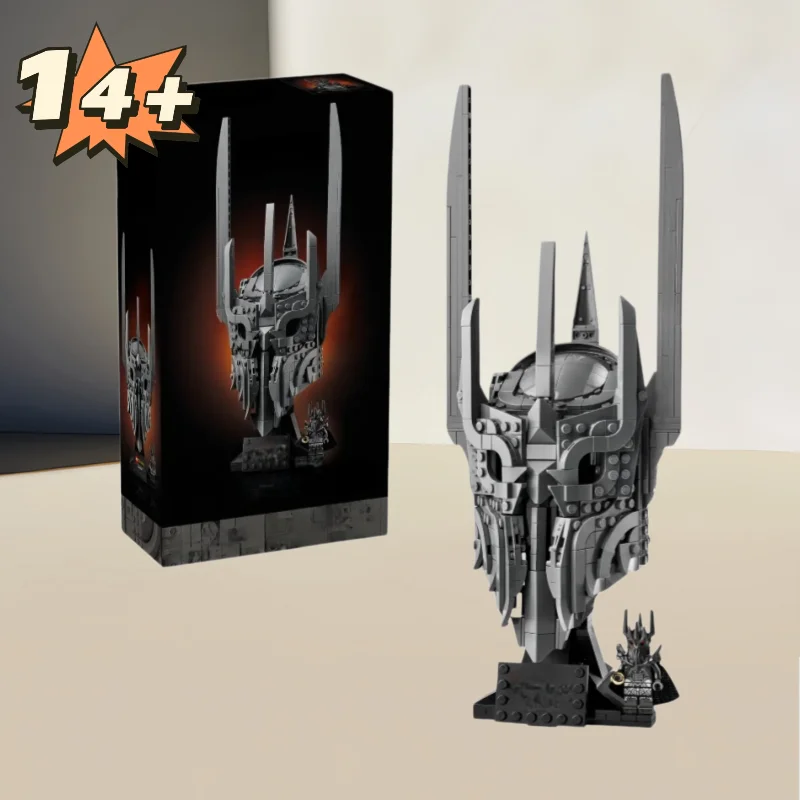 Nouveauté 2026 : Jouets de décoration créative pour la maison – Casque de Sauron 11373 – Ensemble de blocs de construction 538 pièces – Cadeaux d'anniversaire pour enfants