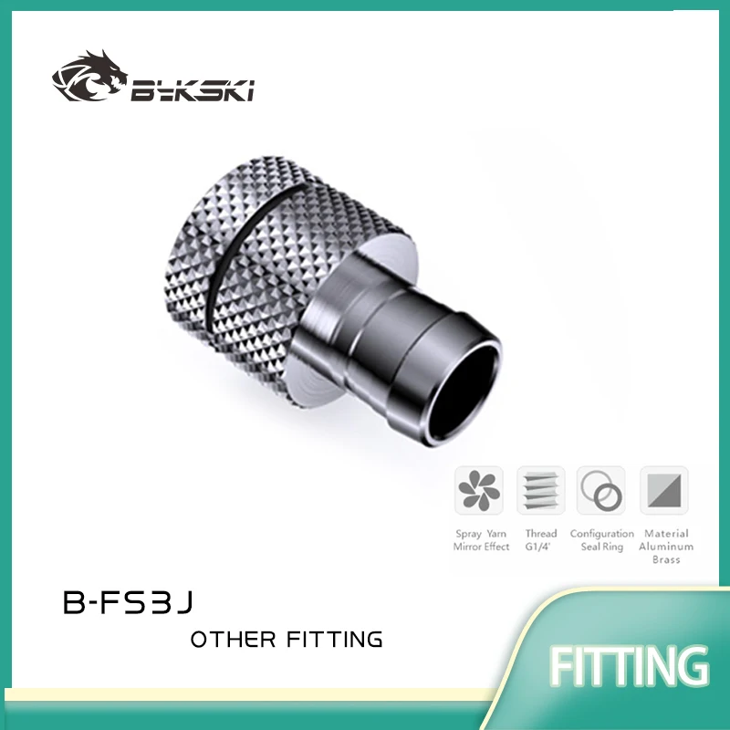 

BYKSKI Use for Inside Diameter 10mm Hose Sealing Lock / ID9.5mm Flessibile Tube Soft Tube Hand Connector Fitting G1/4 B-FS3J