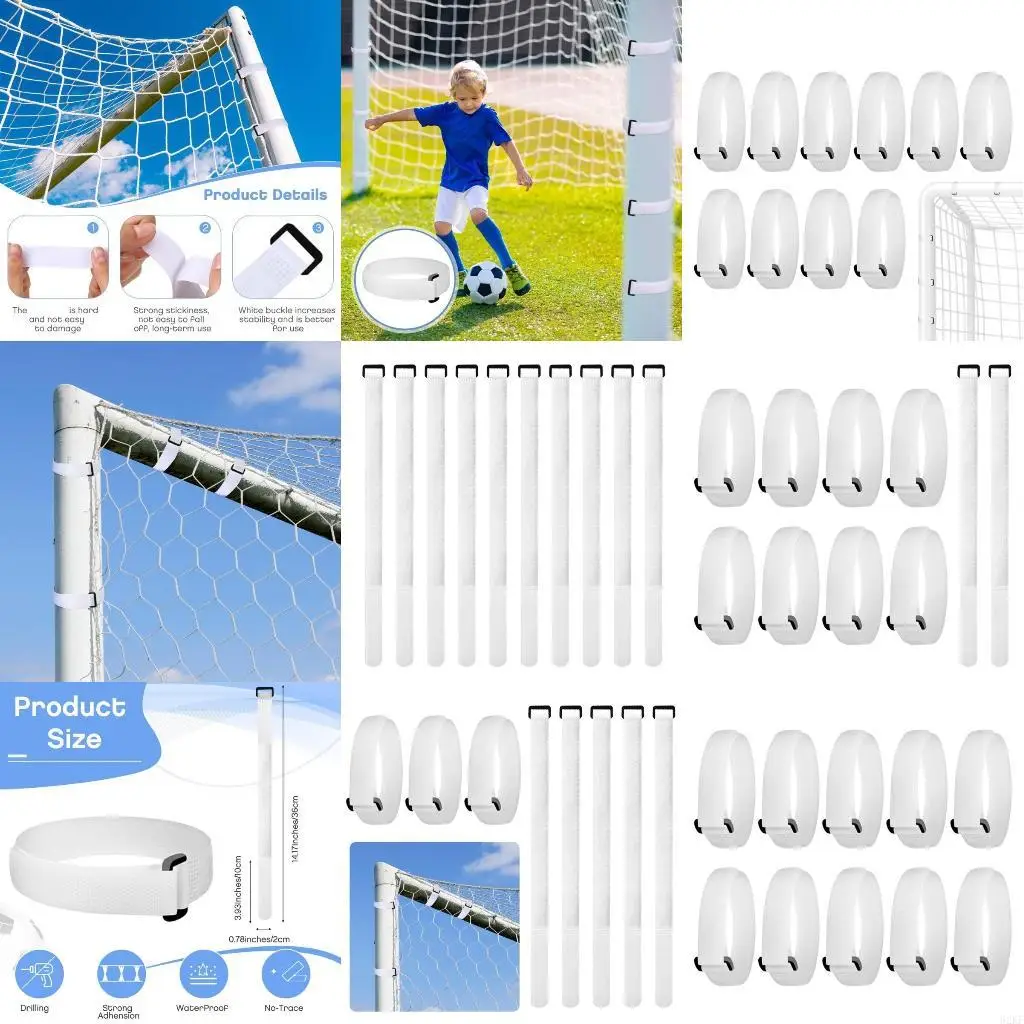 

62KF 10pcs Football Goal Net Binding Bands Кабель кабельный ремешок Foccer Net закрепитель кабель крепежа