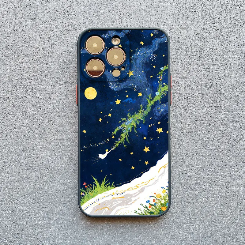 The Little Prince Starry Sky Phone Case For iPhone 17 16 15 14 Pro Max Plus 13 12 11 Pro Max Mini XR XS X 7 8 SE2 Shell Fundas - Image 4