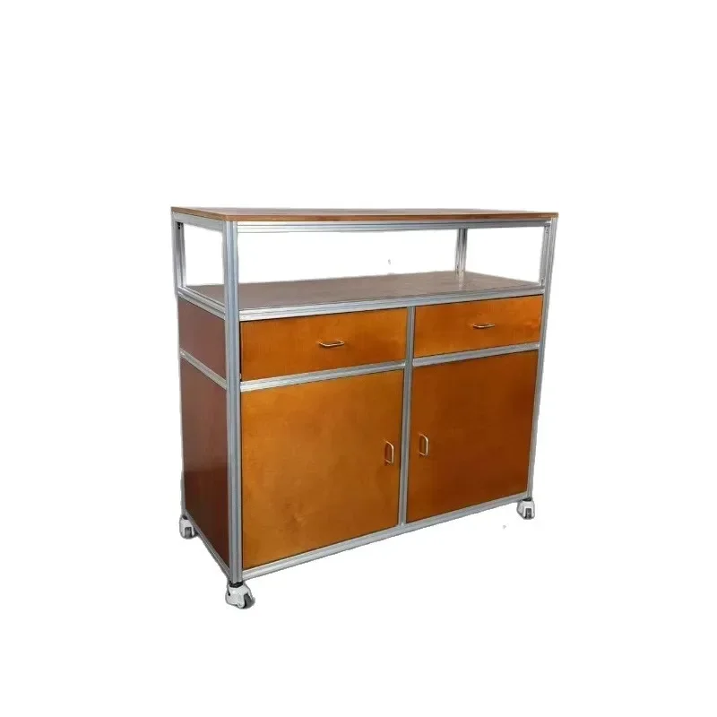 Birch ocean plate aluminum profile dining side cabinet floor multi-layer storage cabinet