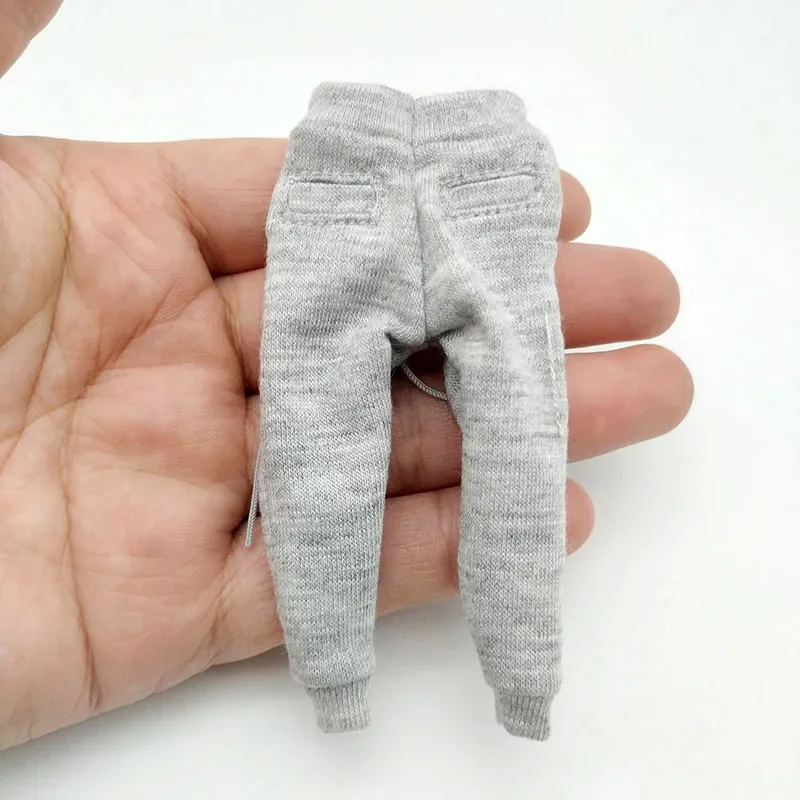 Pantalon de survêtement gris à l'échelle 1/12, pantalon de soldat masculin adapté à la figurine d'action de 6 pouces, accessoire de jouets de poupée