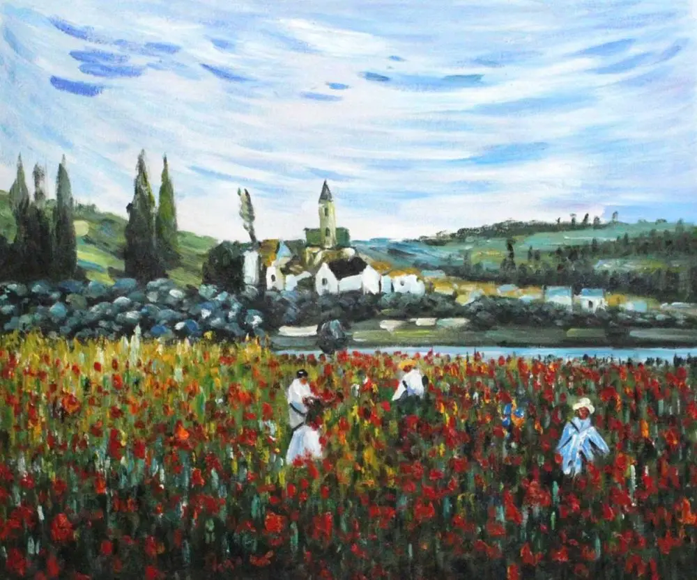 

Поле мака ветеэуила Клод Моне картина маслом холст настенное искусство декоративное искусство ручная роспись пейзажная живопись