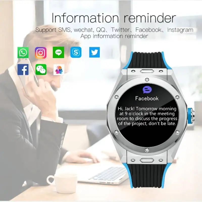 MV58 الرياضة Smartwatch الرجال 1.28 بوصة دائرة كاملة شاشة ملونة سبائك الزنك قذيفة سيليكون حزام اليابان كوريا فرنسا ساعة الموضة