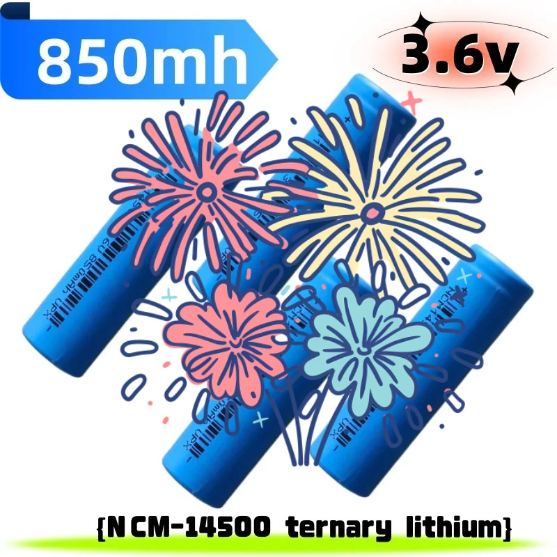 Long‑Lasting 3.6V 850mAh 14500 NCM Rechargeable Cell for Flashlights Shavers Mini Fans Hand‑Held Toys