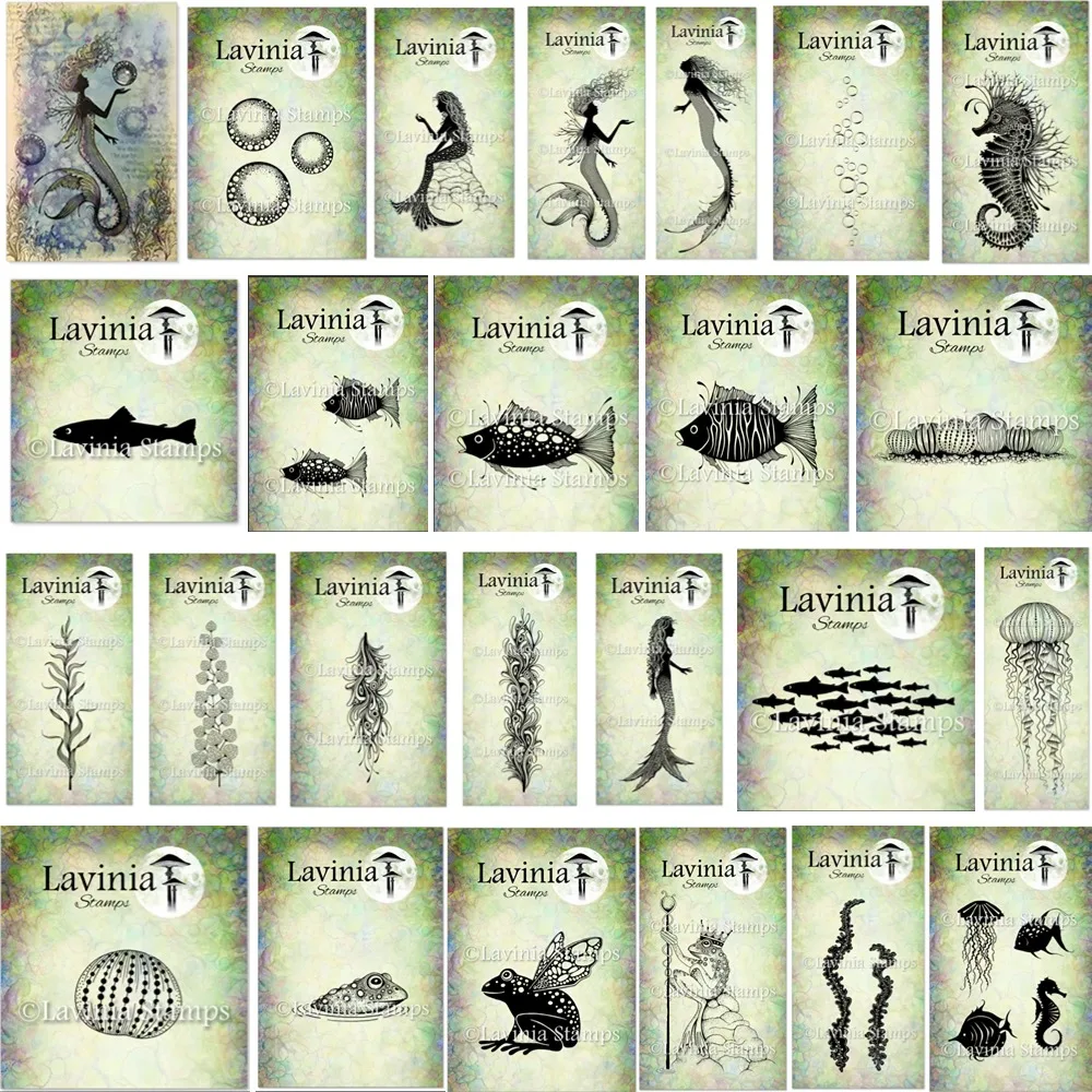 Chic Mermaids and Marine Organisms Clear Silicone Stamps for DIY Scrapbooking Craft Supplies Stamp Photo Album Card Making