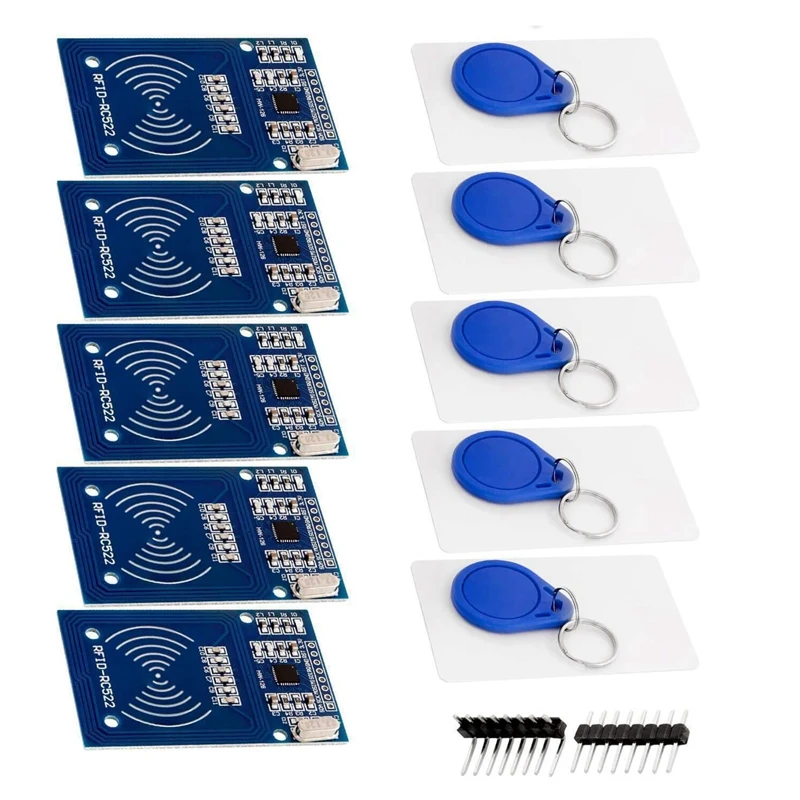 

Комплект RFID RC522 с считывателем, чипом и картой 13,56 МГц, совместим с SPI для Arduino и для Raspberry Pi