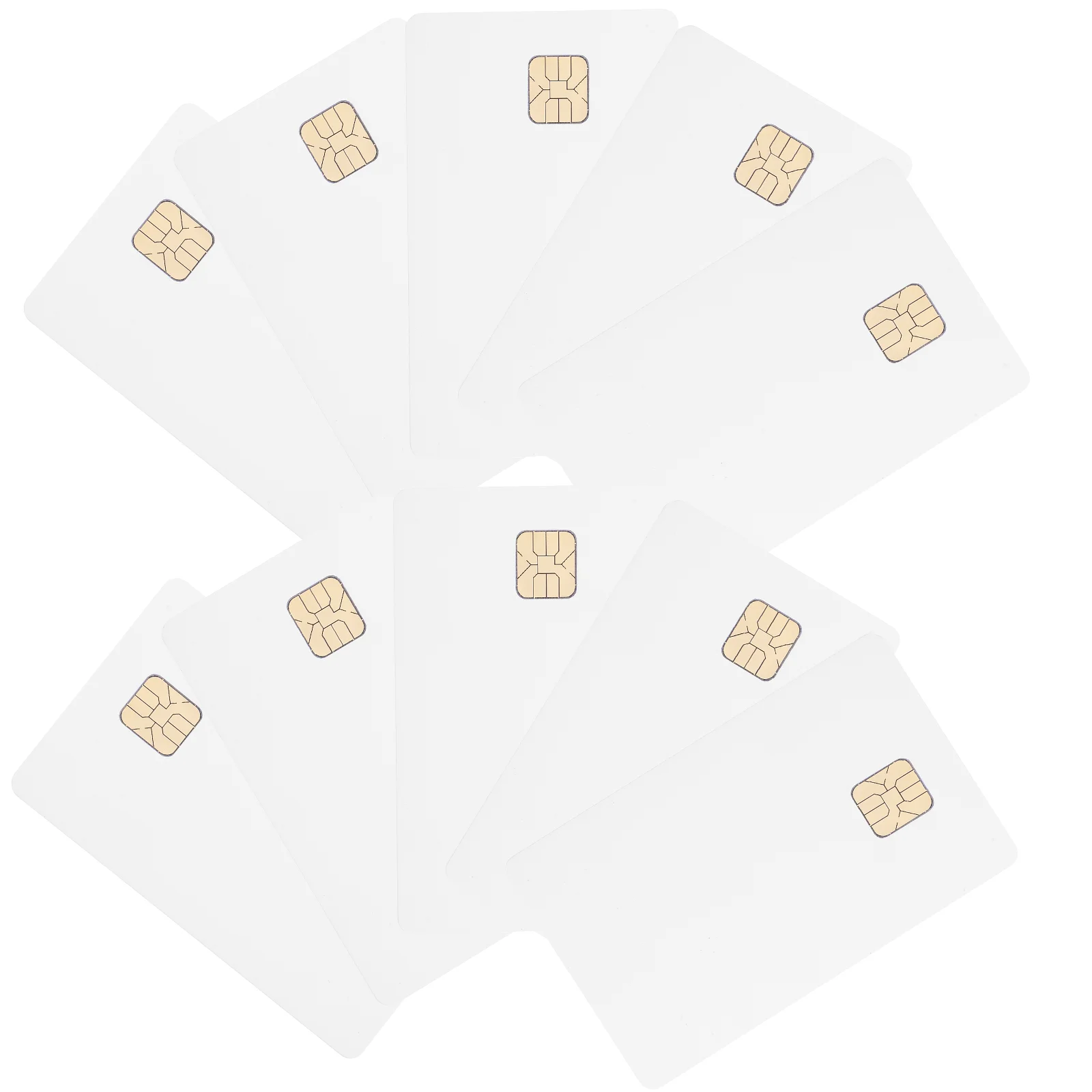 12 Pcs Blank Credit Cards White with Chip Ic Pvc Tags Labels for Printer Coin Smart