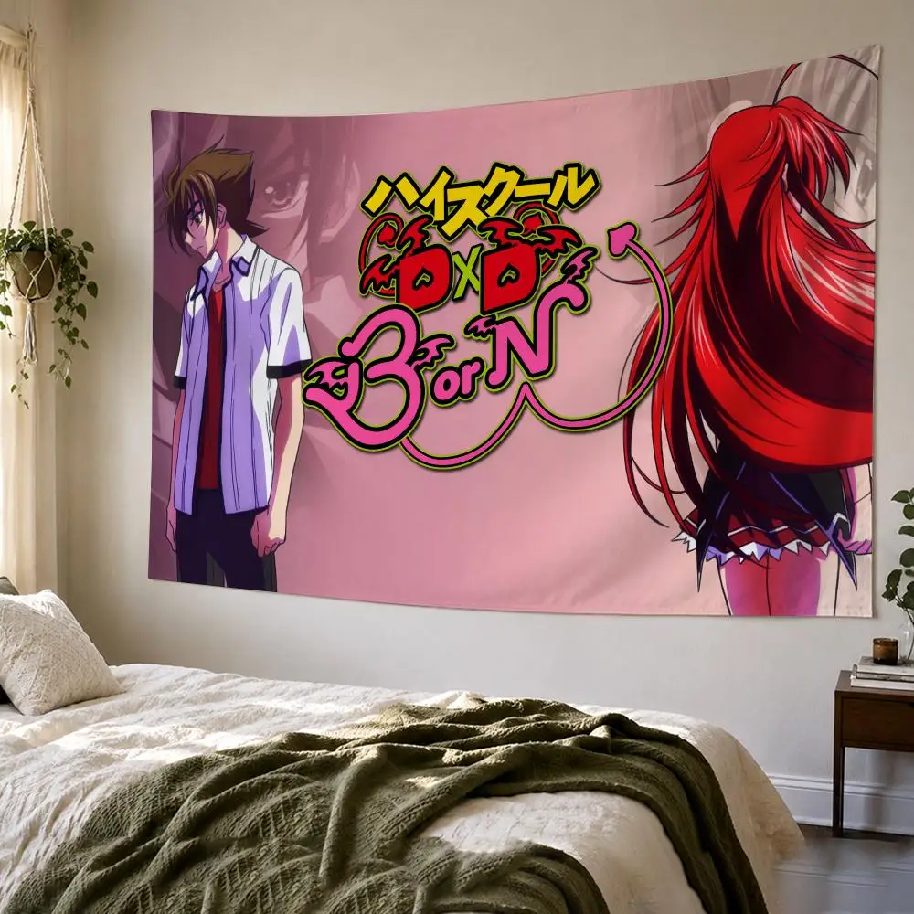 Cute Cartoon H-High School D Tapestry Bedroom Living Room Bar Party House Home Dorm Interior Wall Decor Background Banner