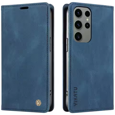 S25 S24 S23 S21 S20 FE 5G Leather Wallet Case For Samsung Galaxy S25 Edge S24 S23 S22 S21 Note 20 Ultra S10 S9 Plus Magnet Cover