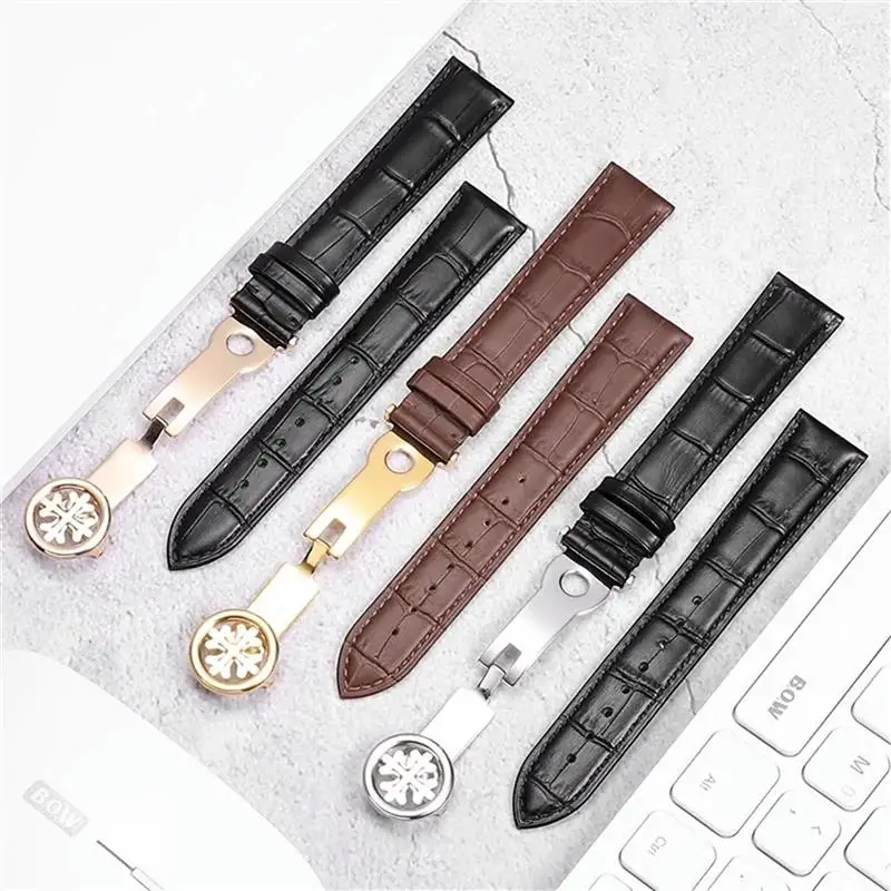 SCHIK Genuine Leather Watch Strap For PP Patek Philippe Grenade 5167Ax 20mm 21mm 22mm Bracelet Men's Women Watchband Chain