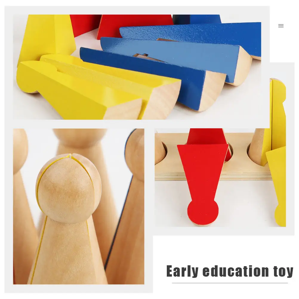 

1Set Wood Fraction Cognitive Educational Early Learning Math Logic Brain Developing Plaything