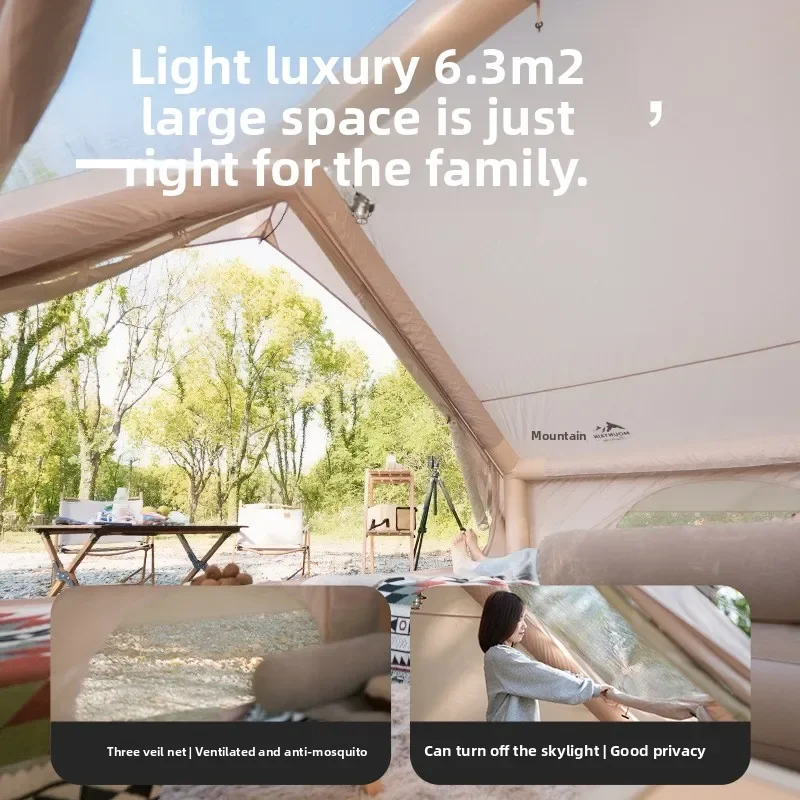 SHANYUE Picnic all'aperto Campeggio automatico 3-4 persone Parco Campeggio Tenda gonfiabile antipioggia Cabina esterna addensata squisita