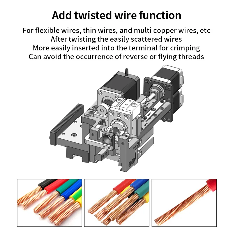 0.5-16mm2 Tubular Cable Stripping Terminal Crimping Equipment Tube Type Wire Harness Peeling Crimper Terminal Machine 16PDL+T