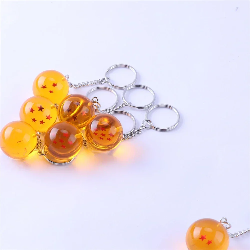 2.7cm Dragon Ball Keychain 1-7 Dragon Ball Orange Pendant King Goku Creative Crystal Pendant Dragon Ball Figures Gift Small Gift