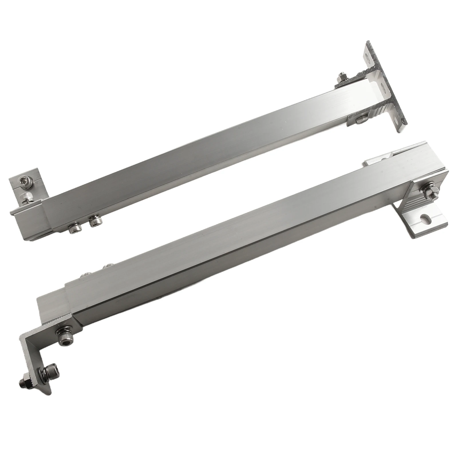 دعامات تركيب الألواح الشمسية القابلة للتعديل تركيب سريع مع مشابك من الفولاذ المقاوم للصدأ للطاقة الشمسية خارج الأرض 15-30 درجة